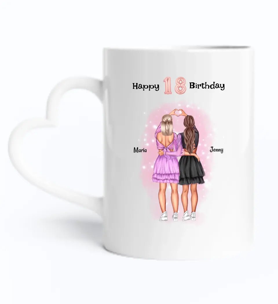 Tasse 18 Geburtstag Mädchen Geschenk personalisiert - Cantty