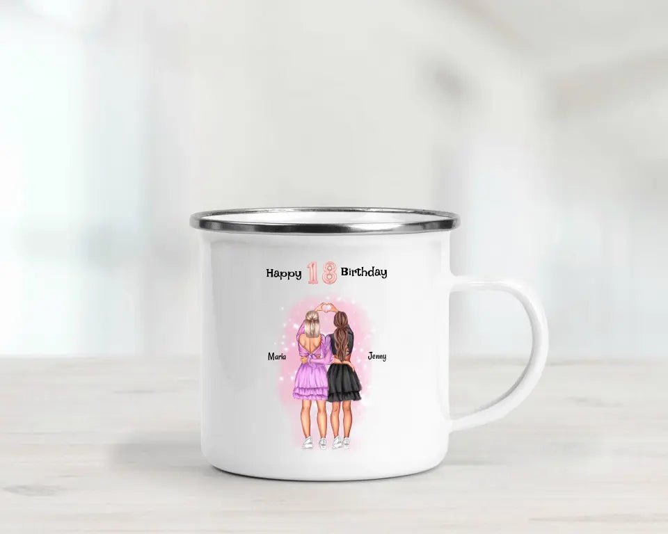 Tasse 18 Geburtstag Mädchen Geschenk personalisiert - Cantty