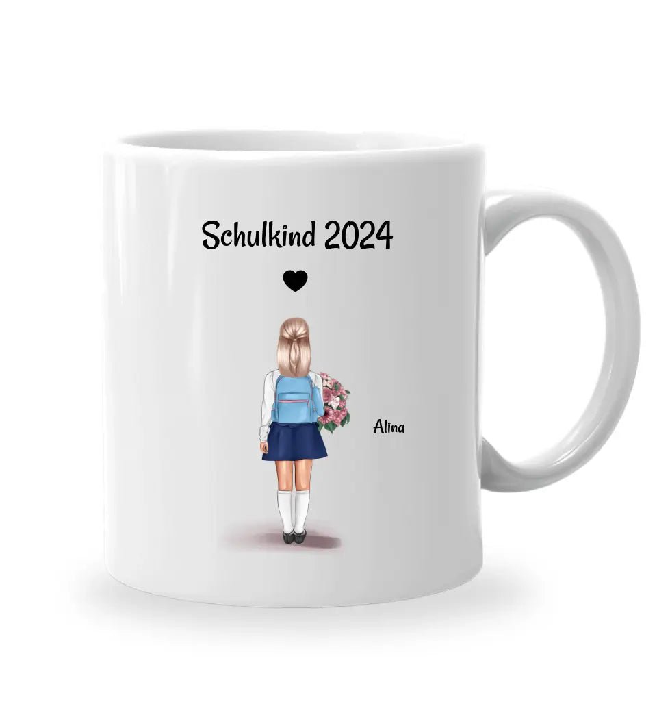 Tasse Einschulung Mädchen Schulkind Geschenk personalisiert - Cantty