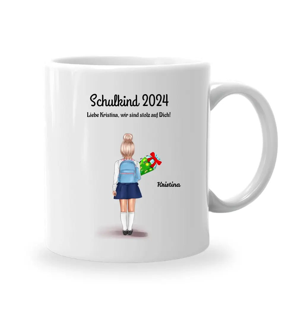 Tasse Einschulung Schulkind Mädchen - Cantty