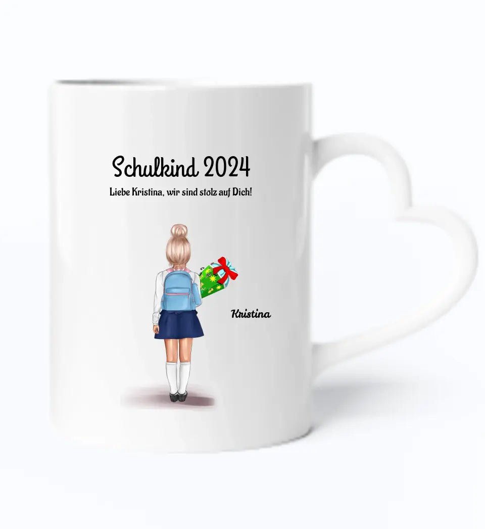 Tasse Einschulung Schulkind Mädchen - Cantty