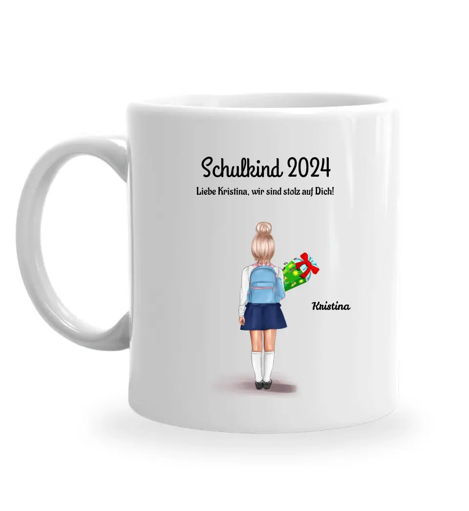 Tasse Einschulung Schulkind Mädchen - Cantty