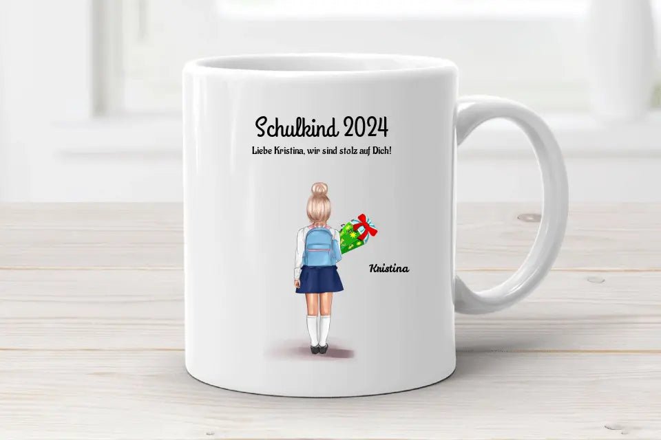 Tasse Einschulung Schulkind Mädchen - Cantty