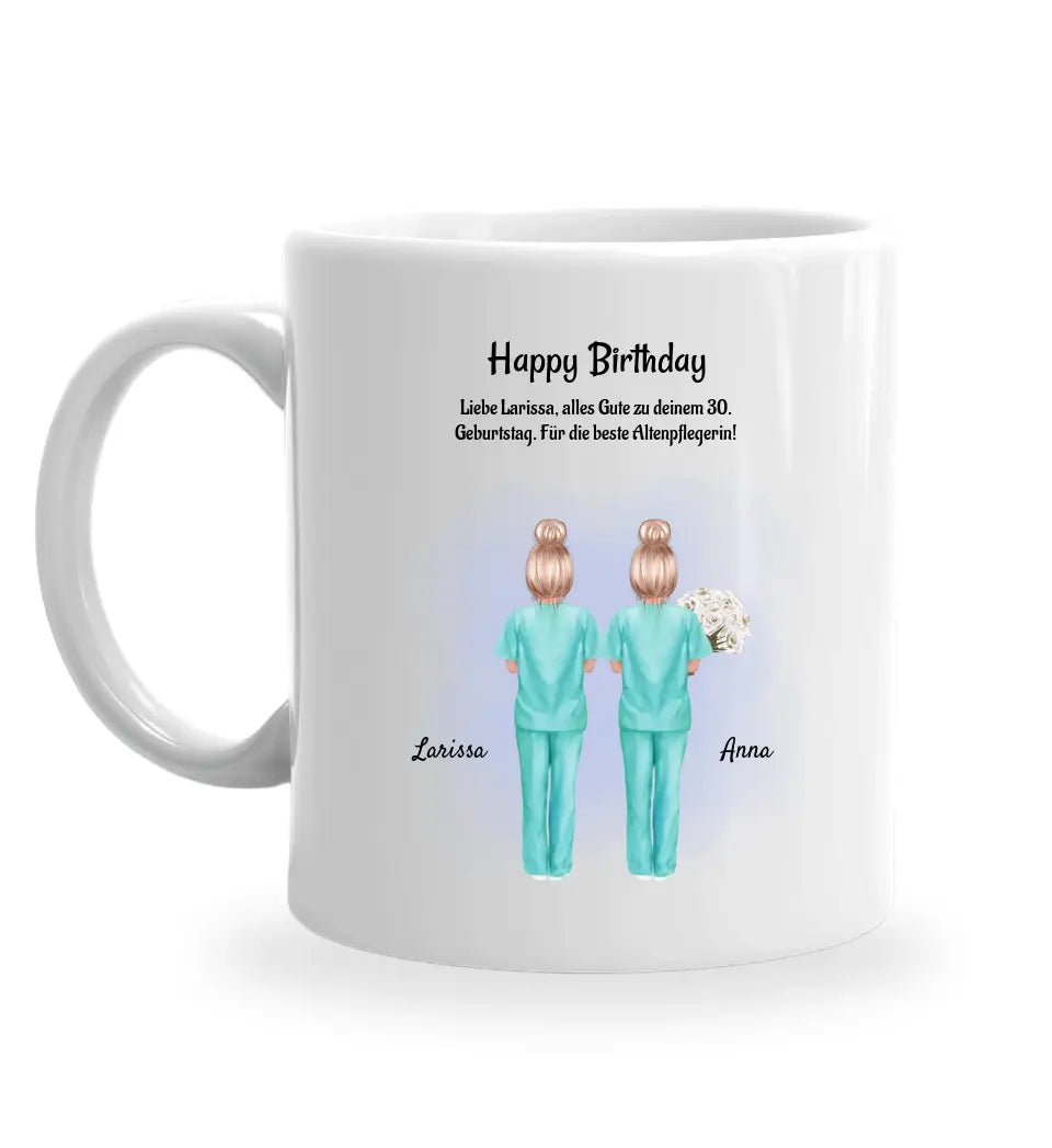 Tasse für Krankenschwester Geburtstag Geschenk mit Namen - Cantty