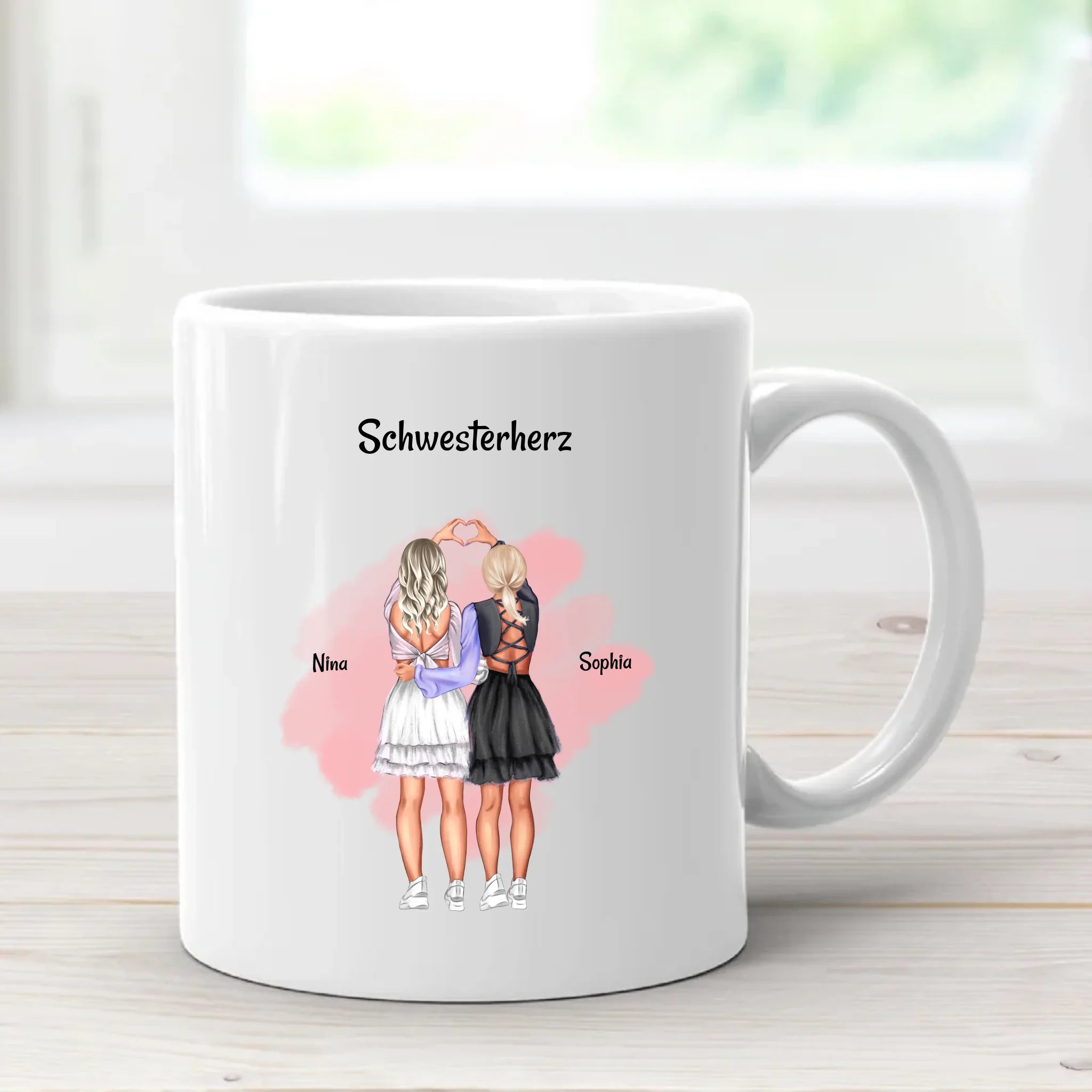 Tasse für Schwester Geburtstag Geschenk personalisiert - Cantty