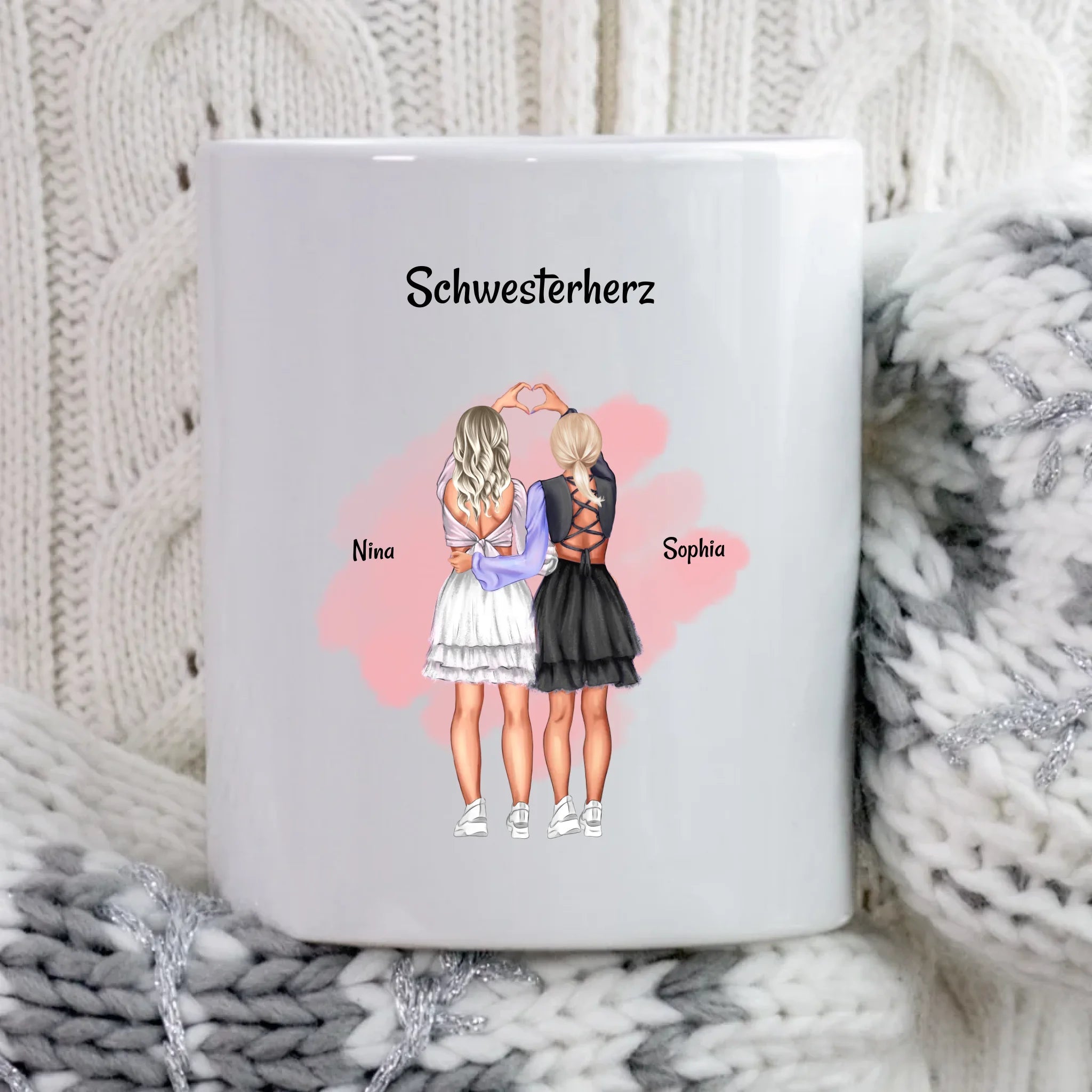 Tasse für Schwester Geburtstag Geschenk personalisiert - Cantty