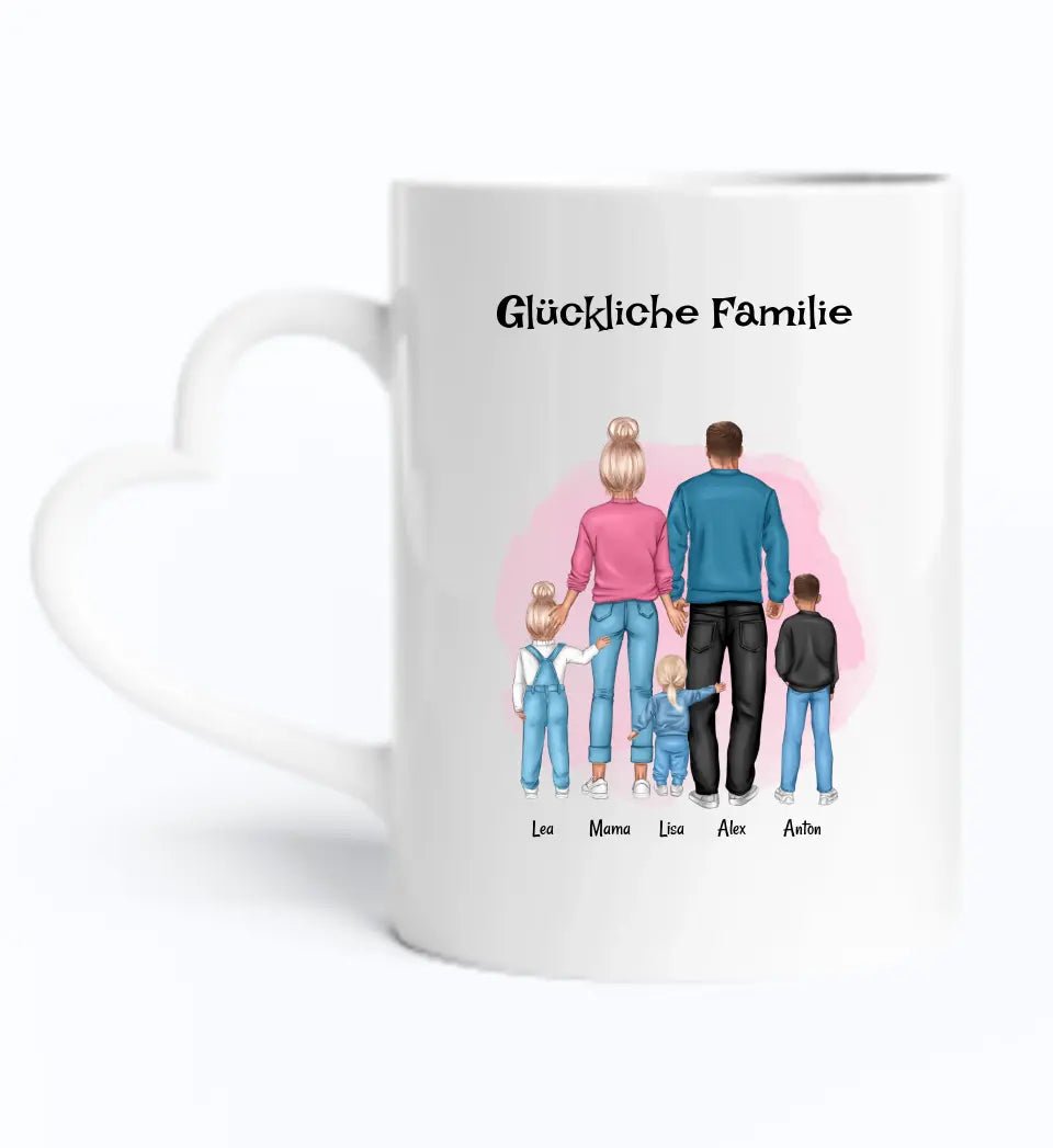 Tasse Geschenk für Familie mit Junge & Mädchen Kindern - Cantty