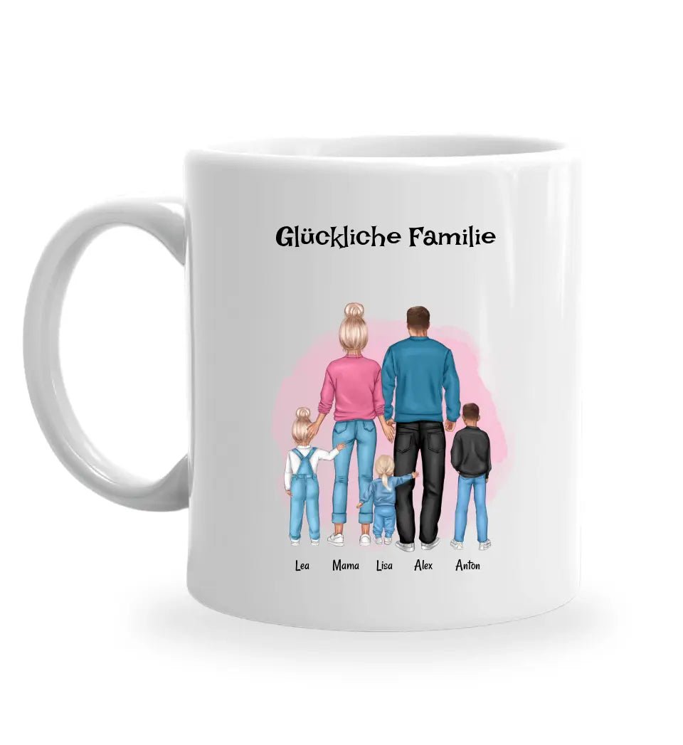 Tasse Geschenk für Familie mit Junge & Mädchen Kindern - Cantty