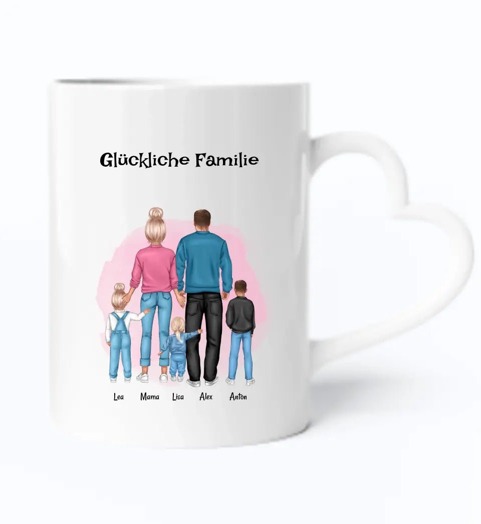 Tasse Geschenk für Familie mit Junge & Mädchen Kindern - Cantty