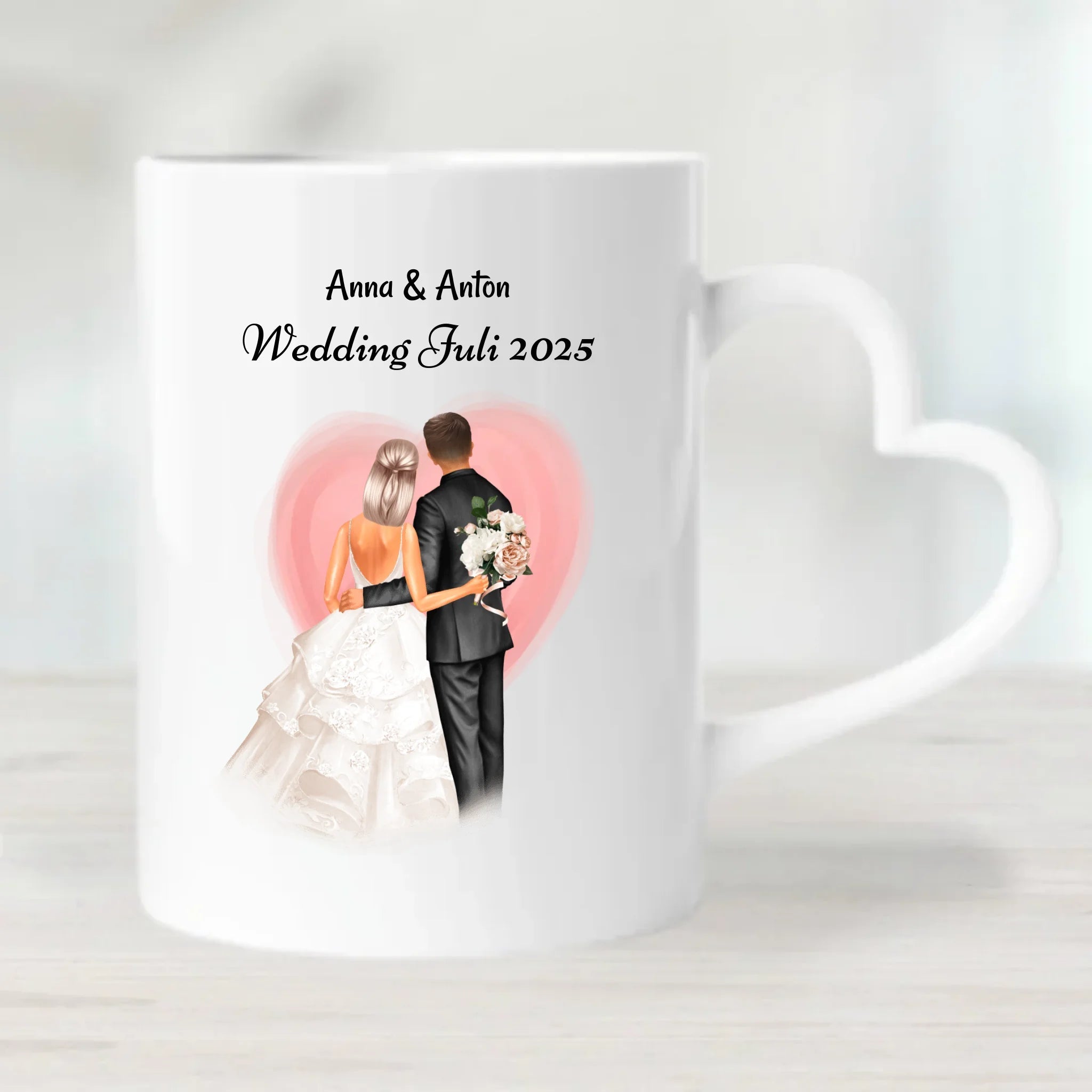 Tasse Hochzeitspaar Geschenk personalisiert - Cantty