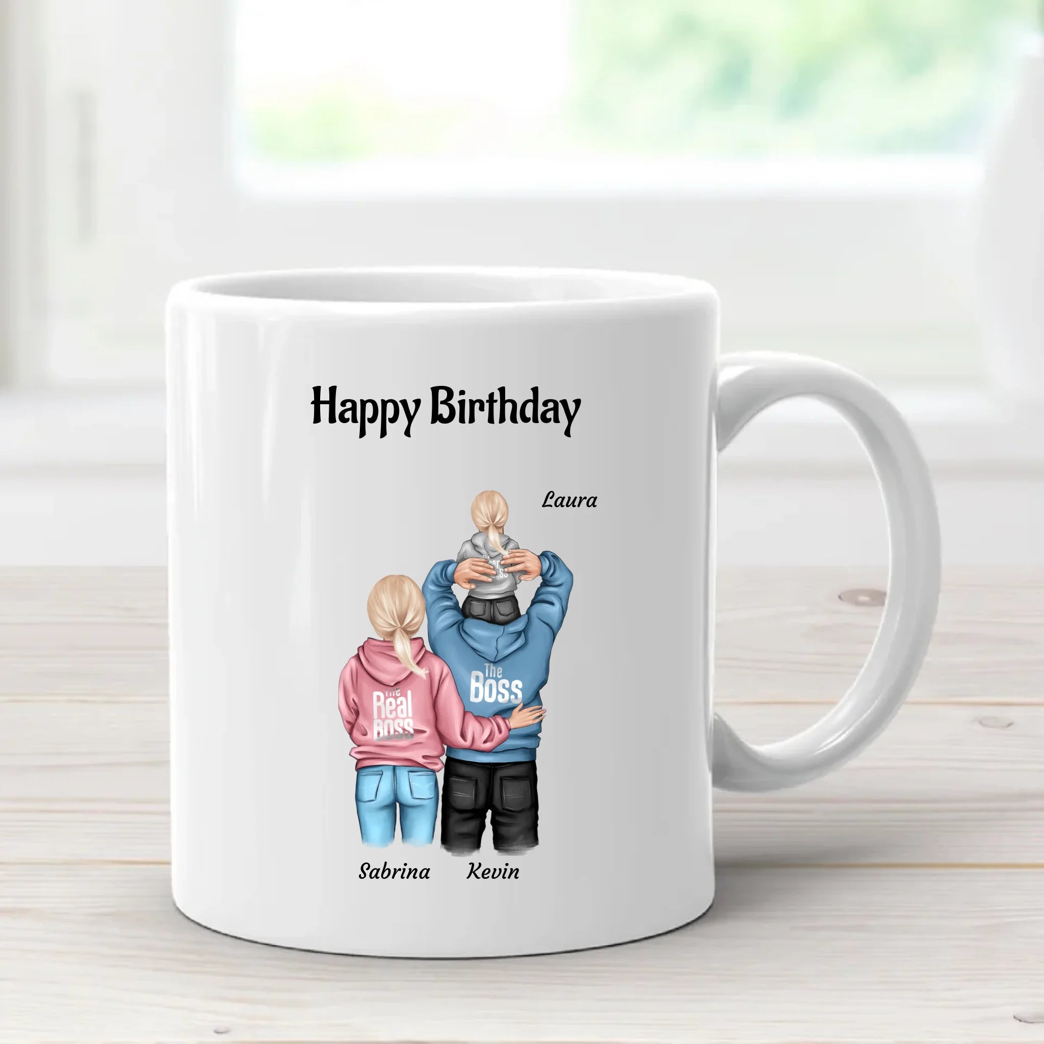 Tasse Junge Mädchen Geburtstag Bild mit Eltern - Cantty