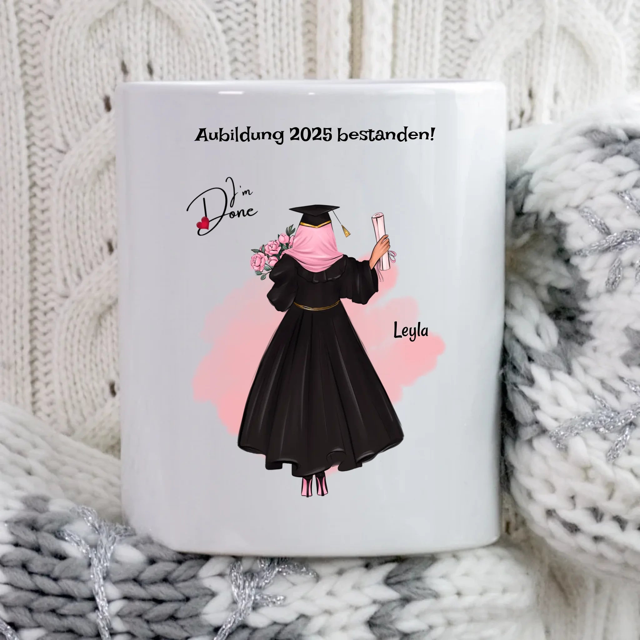 Tasse Mädchen mit Kopftuch Ausbildung bestanden Geschenk - Cantty