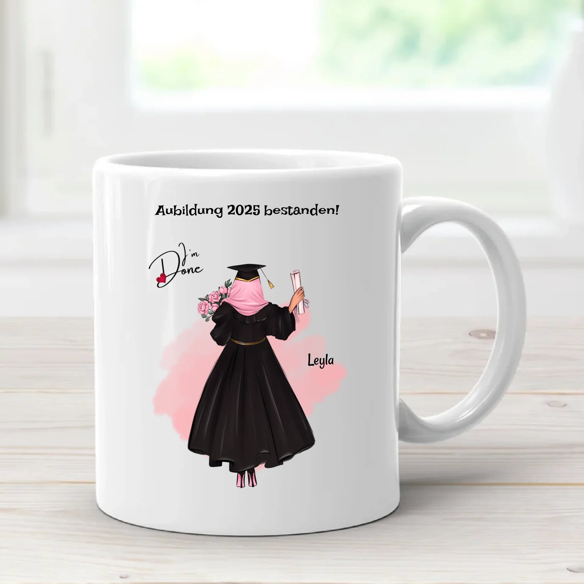 Tasse Mädchen mit Kopftuch Ausbildung bestanden Geschenk - Cantty