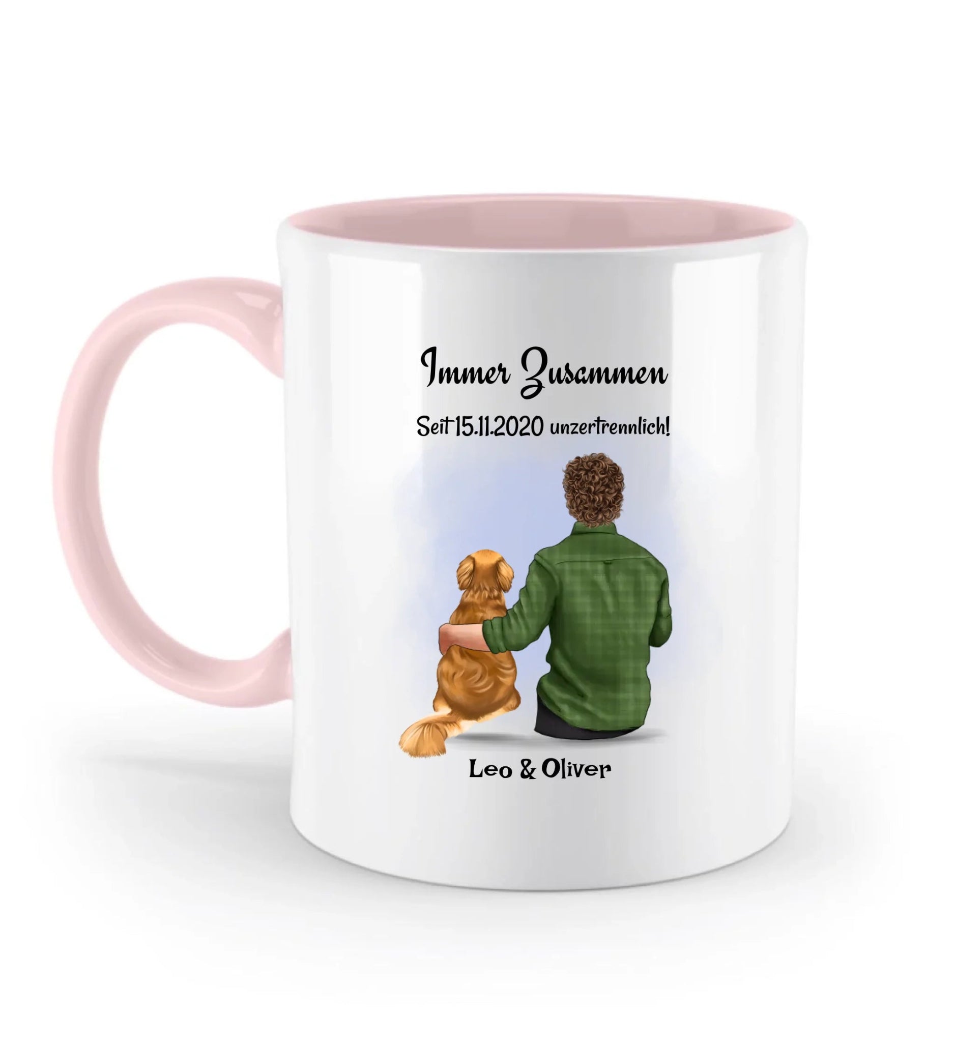 Tasse Mann mit Hund Geschenk personalisiert - Cantty