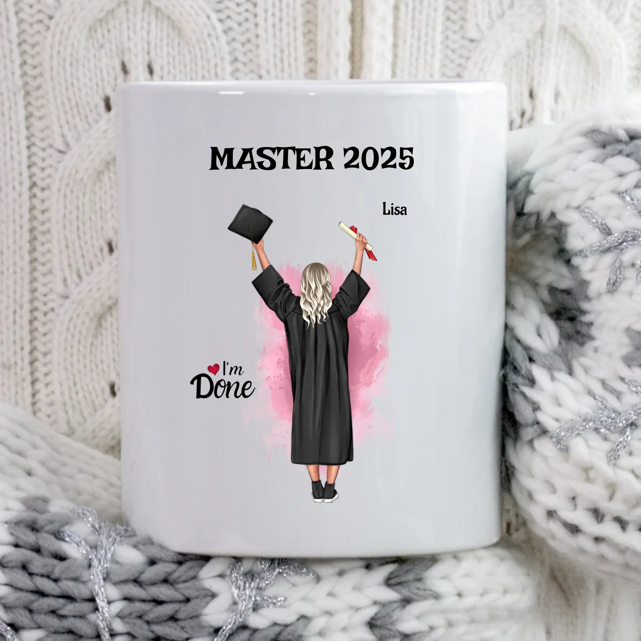 Tasse Master Abschlussgeschenk Mädchen personalisiert - Cantty