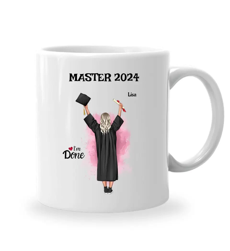 Tasse Master Abschlussgeschenk Mädchen personalisiert - Cantty