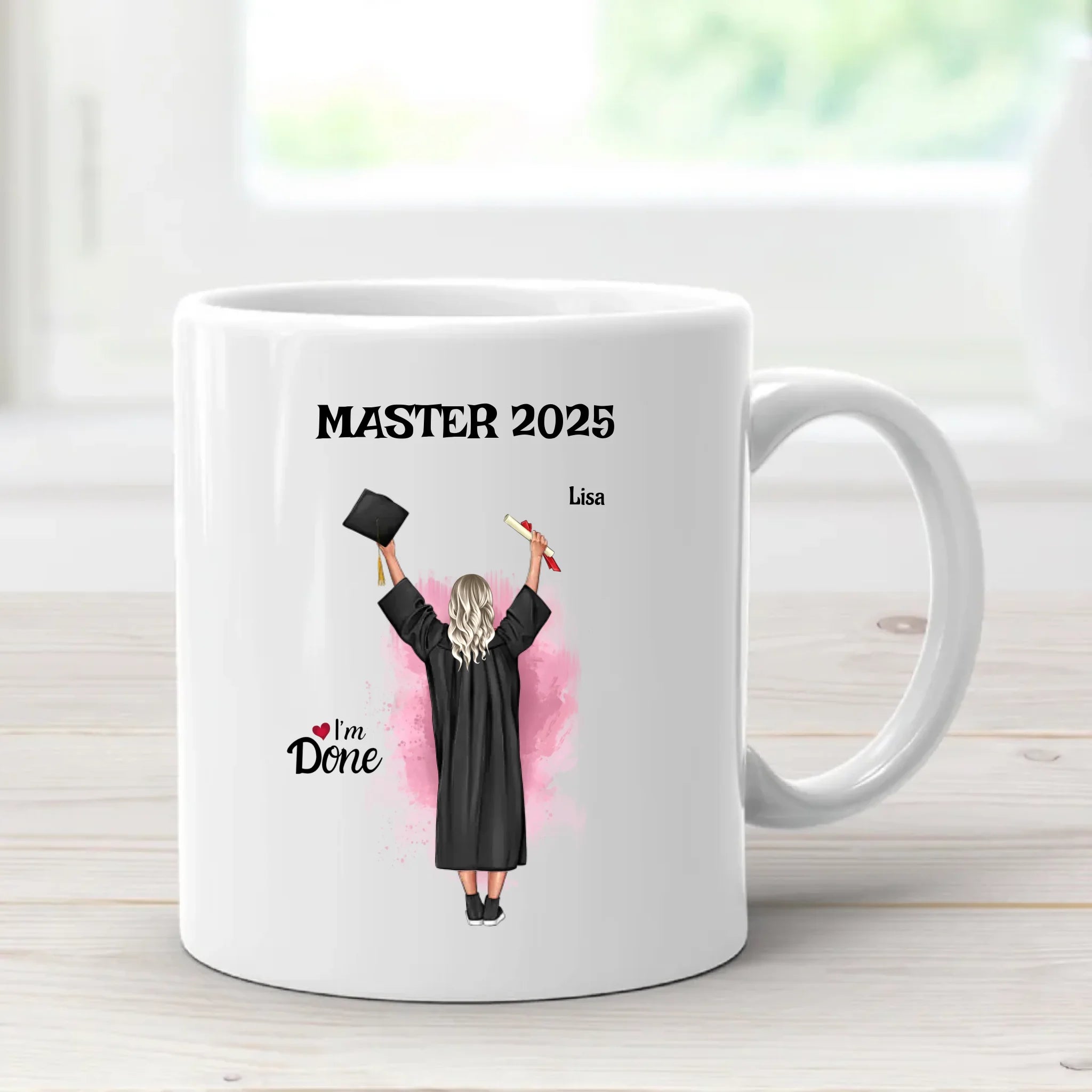 Tasse Master Abschlussgeschenk Mädchen personalisiert - Cantty