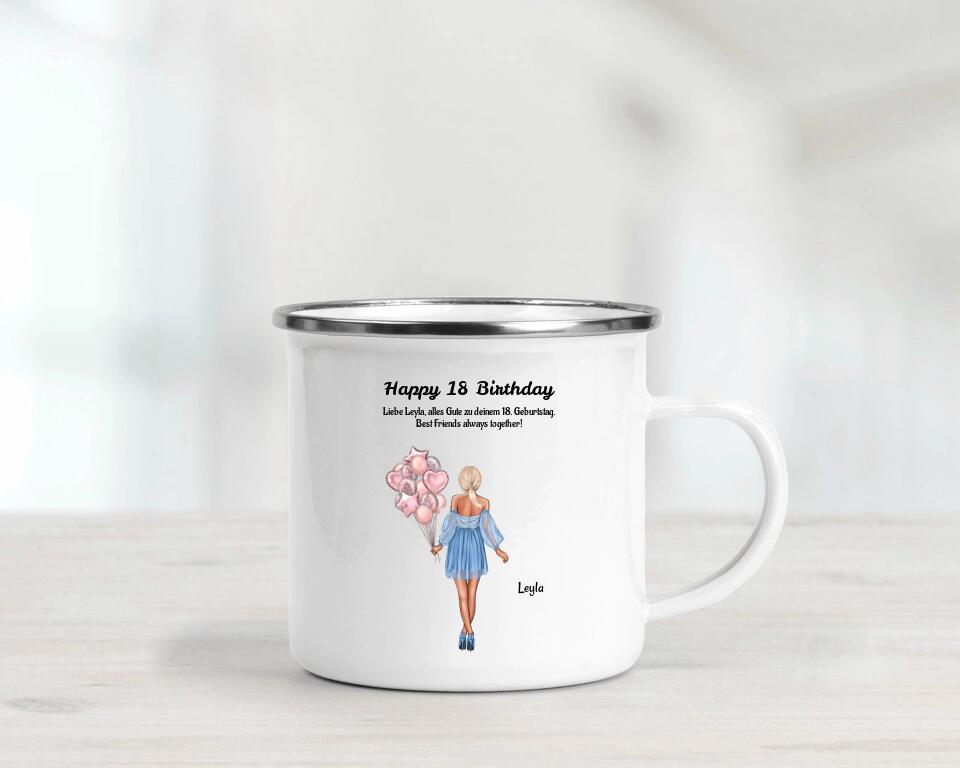 Tasse personalisiert 18 Geburtstag Geschenk Beste Freundin - Cantty