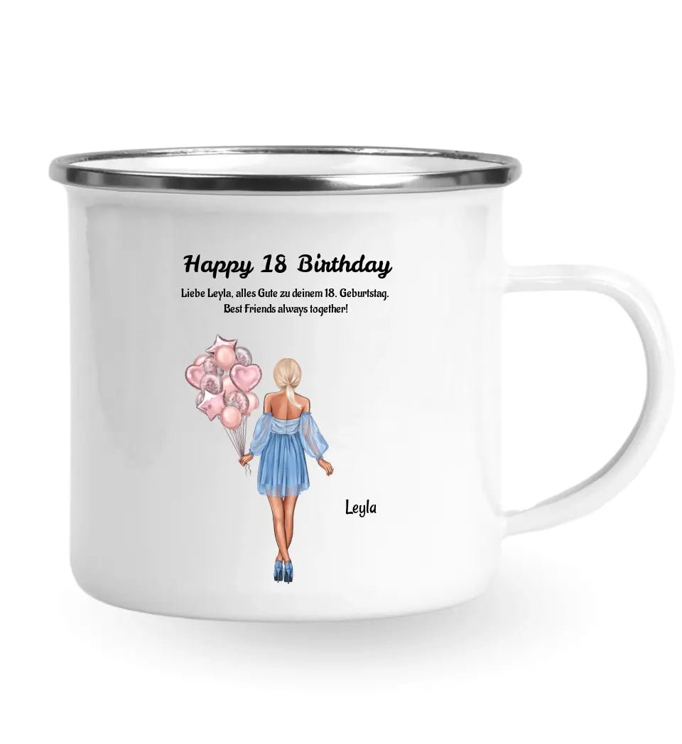 Tasse personalisiert 18 Geburtstag Geschenk Beste Freundin - Cantty