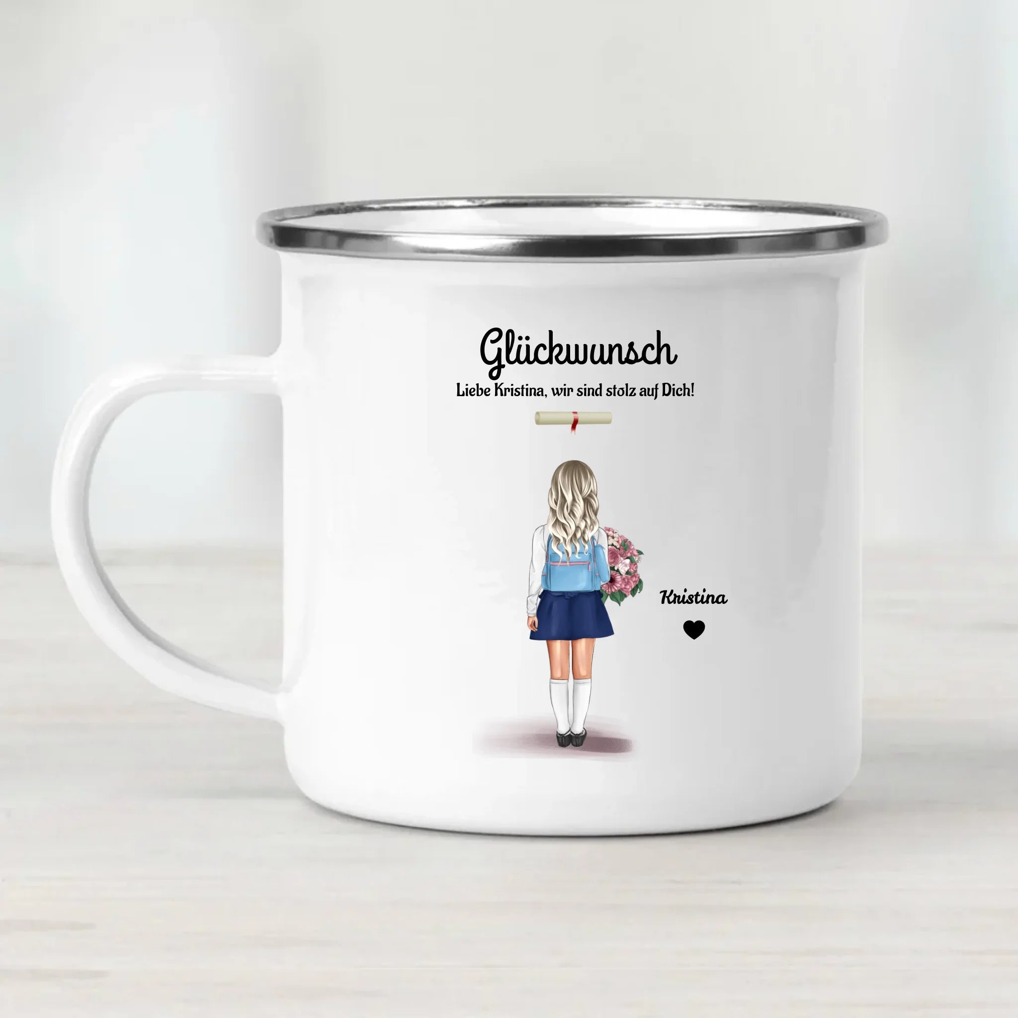 Tasse Schule Zeugnis Geschenk für kleines Mädchen - Cantty