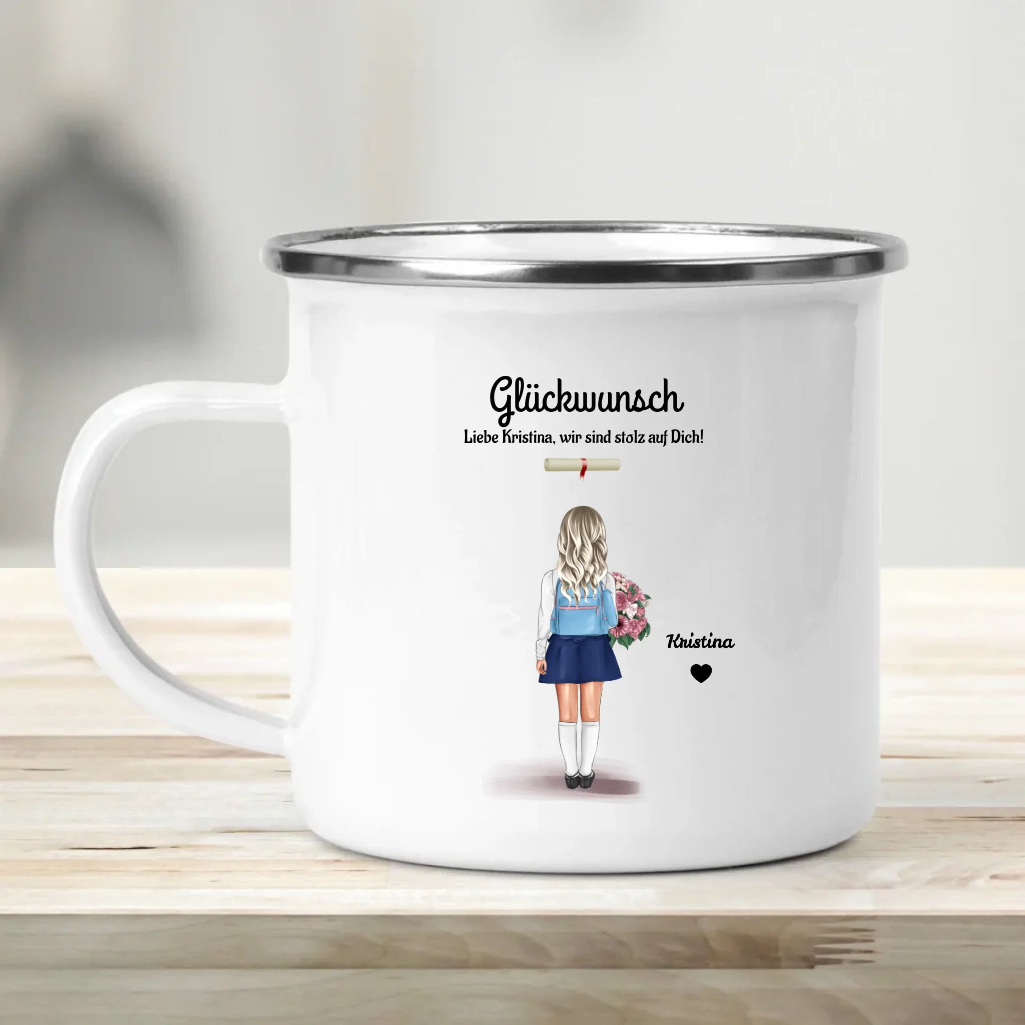 Tasse Schule Zeugnis Geschenk für kleines Mädchen - Cantty