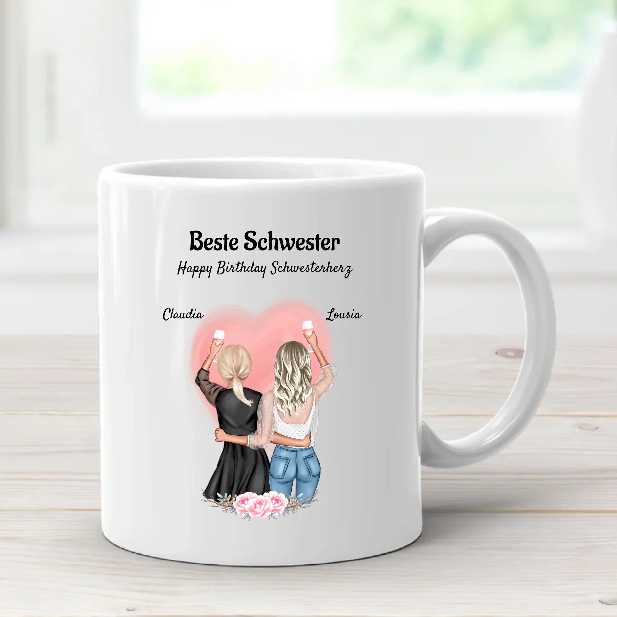 Tasse Schwester Geschenk Geburtstag mit Namen - Cantty