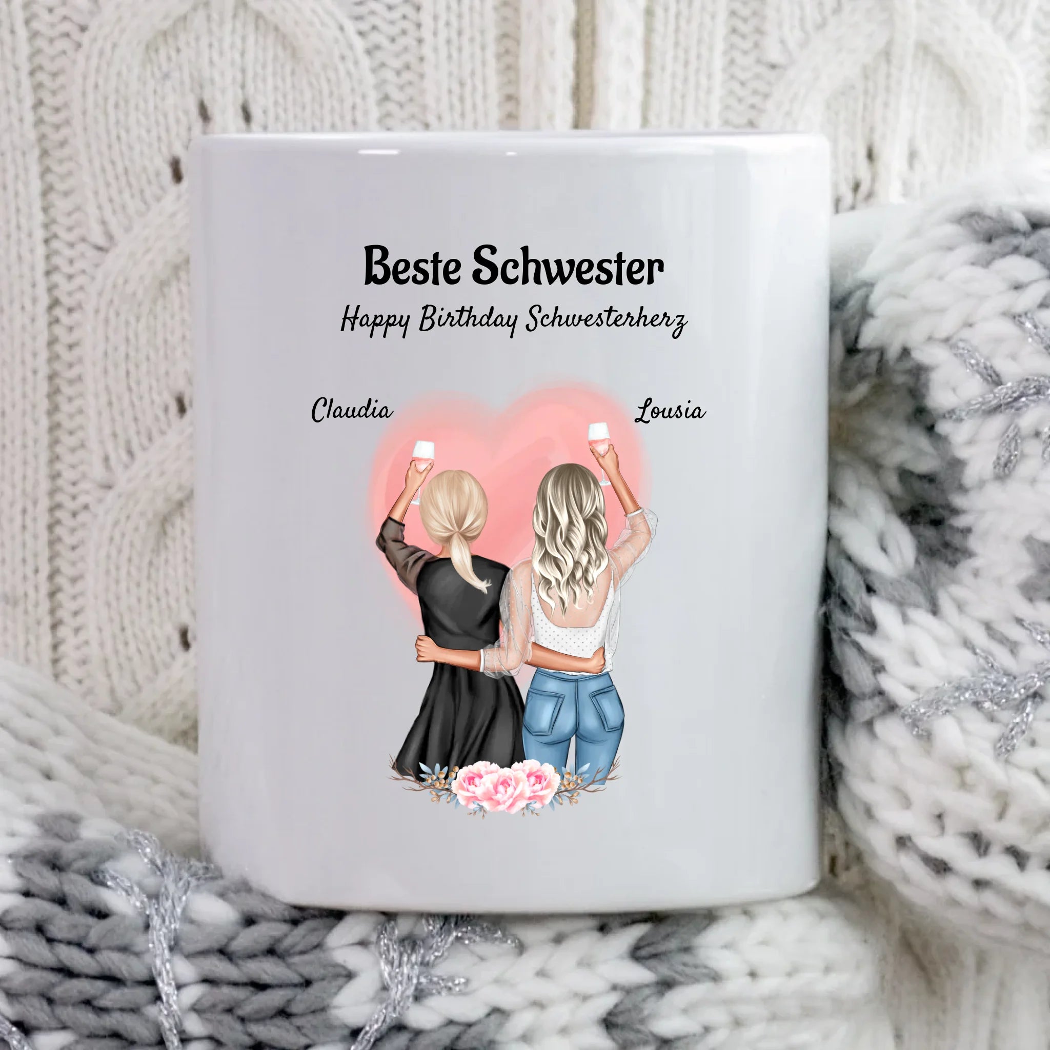 Tasse Schwester Geschenk Geburtstag mit Namen - Cantty