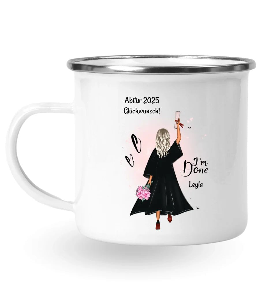 Tasse zum Abitur Abschluss Geschenk Tochter personalisiert - Cantty