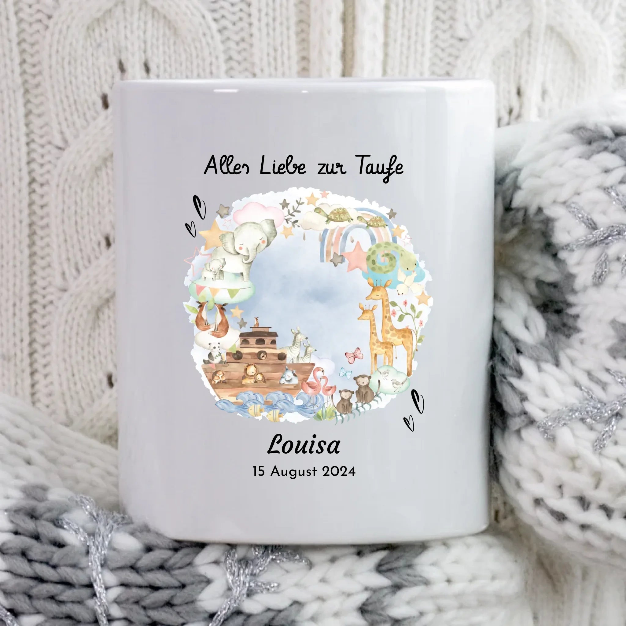 Taufgeschenk Tasse für Junge & Mädchen mit Name - Cantty