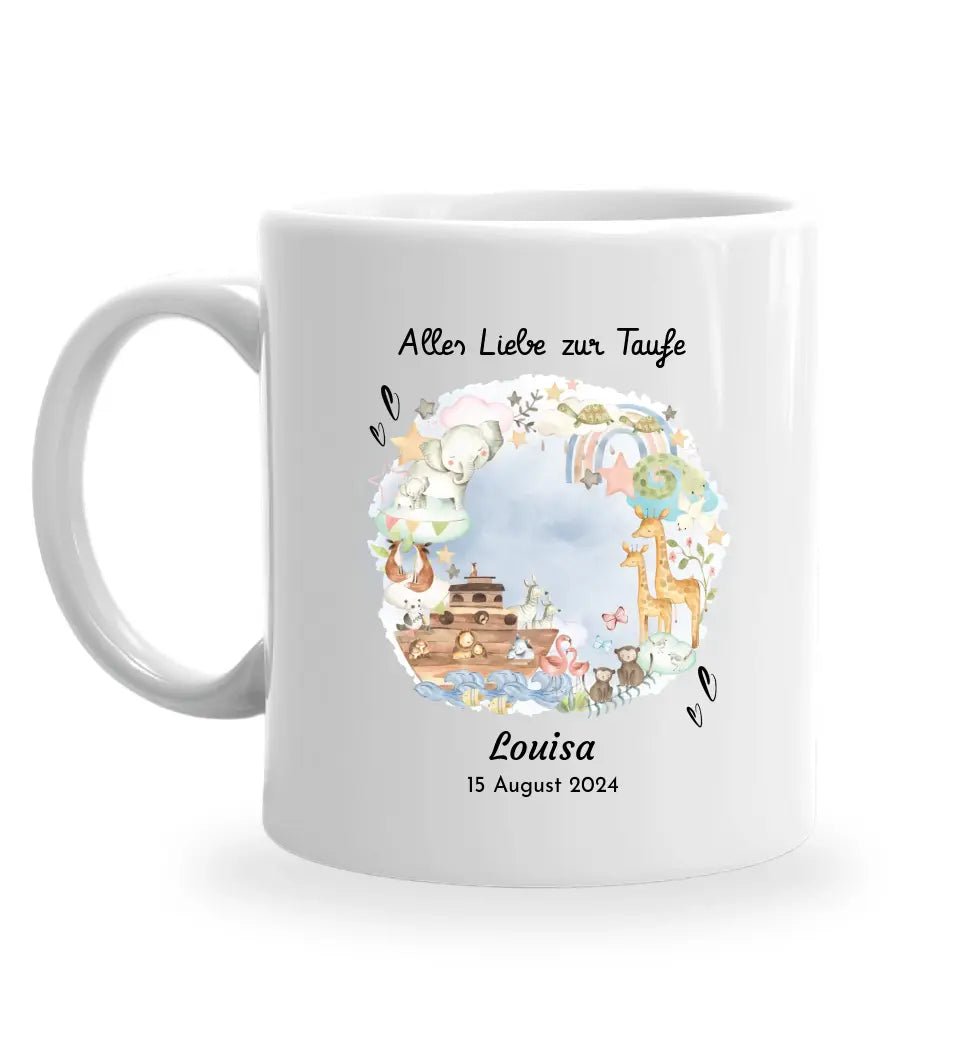 Taufgeschenk Tasse für Junge & Mädchen mit Name - Cantty