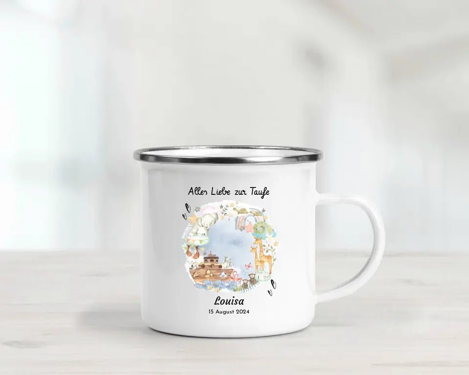 Taufgeschenk Tasse für Junge & Mädchen mit Name - Cantty