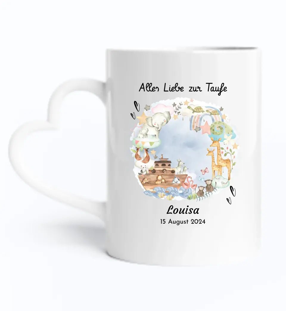 Taufgeschenk Tasse für Junge & Mädchen mit Name - Cantty