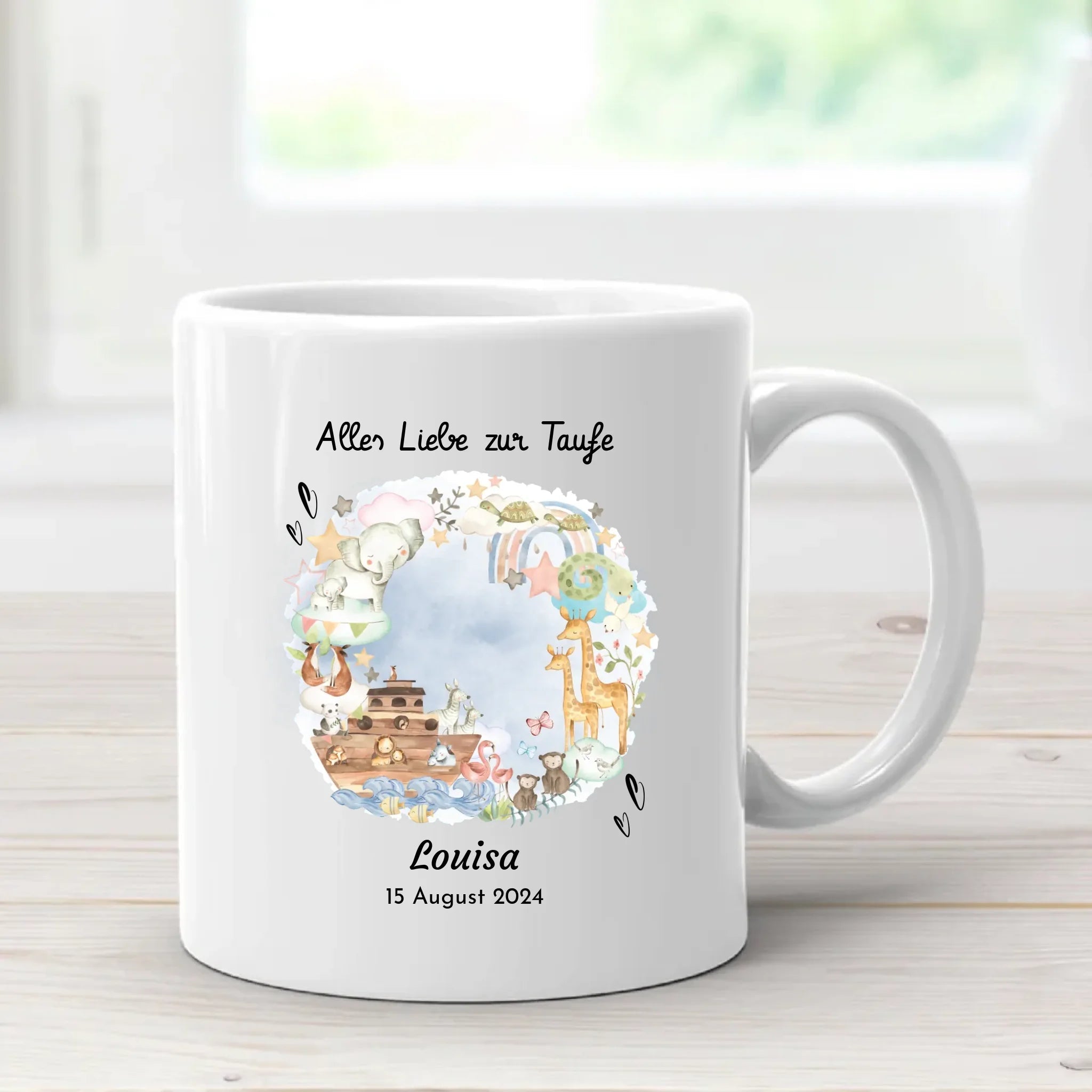 Taufgeschenk Tasse für Junge & Mädchen mit Name - Cantty