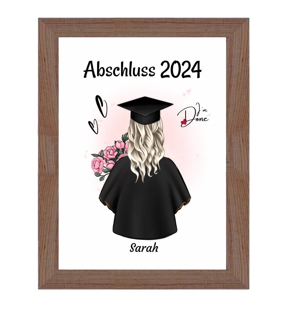 Tochter Abschluss Poster Abitur, Bachelor & Ausbildung Geschenk gestalten - Cantty