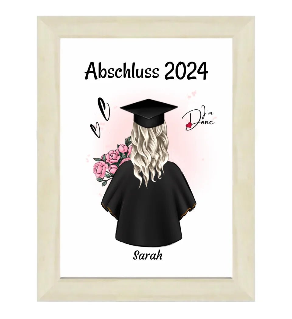 Tochter Abschluss Poster Abitur, Bachelor & Ausbildung Geschenk gestalten - Cantty