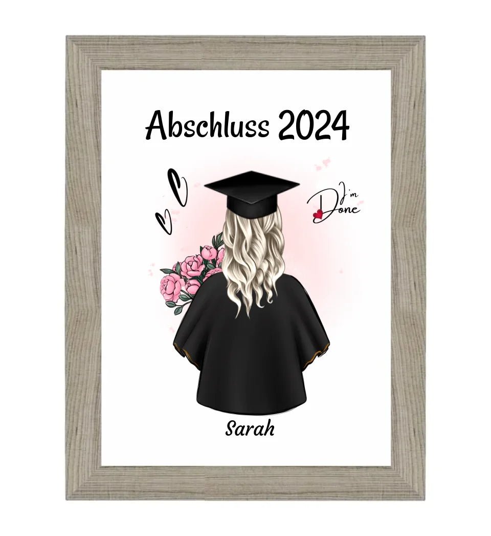 Tochter Abschluss Poster Abitur, Bachelor & Ausbildung Geschenk gestalten - Cantty