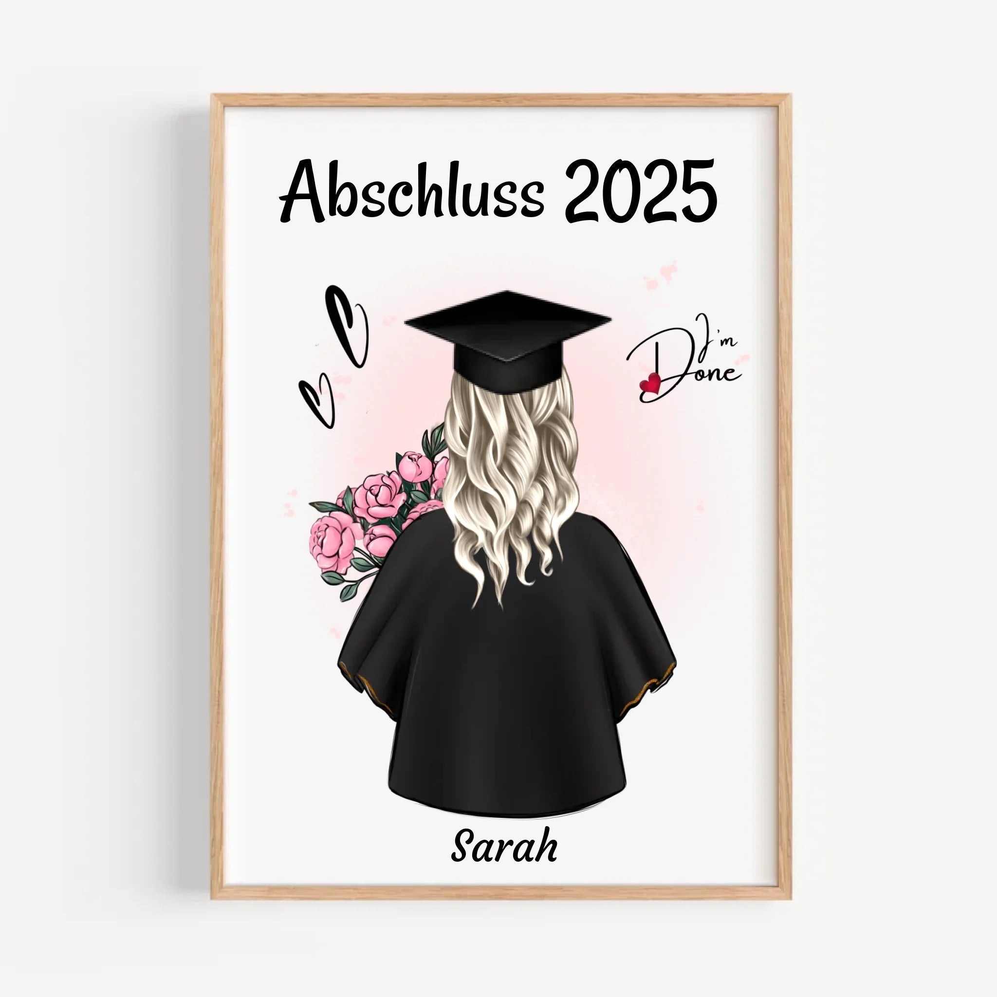 Tochter Abschluss Poster Abitur, Bachelor & Ausbildung Geschenk gestalten - Cantty