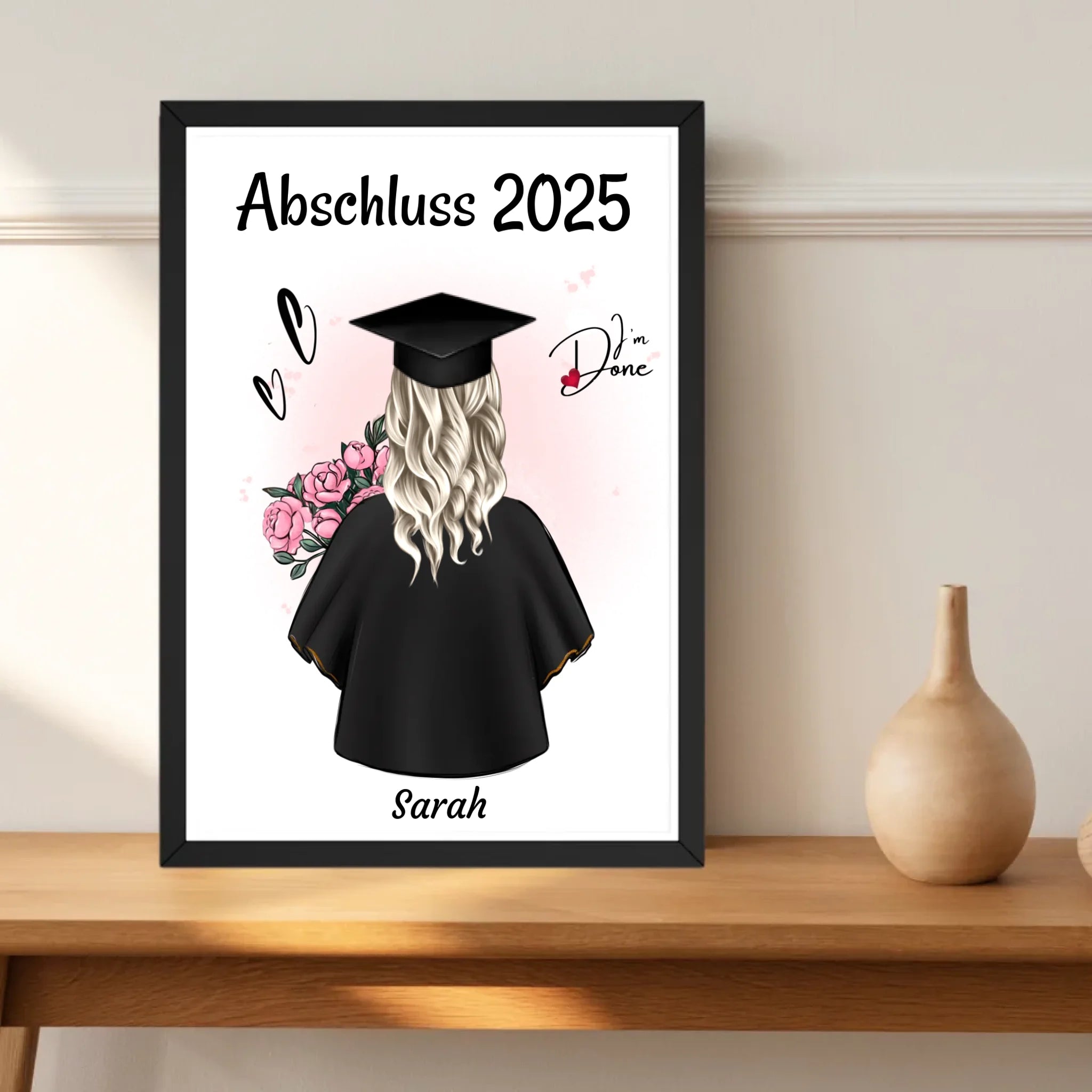 Tochter Abschluss Poster Abitur, Bachelor & Ausbildung Geschenk gestalten - Cantty