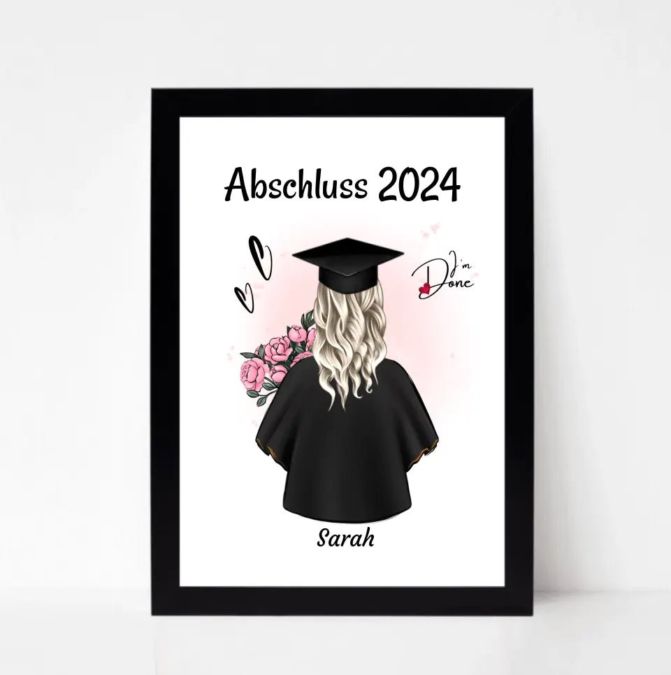 Tochter Abschluss Poster Abitur, Bachelor & Ausbildung Geschenk gestalten - Cantty