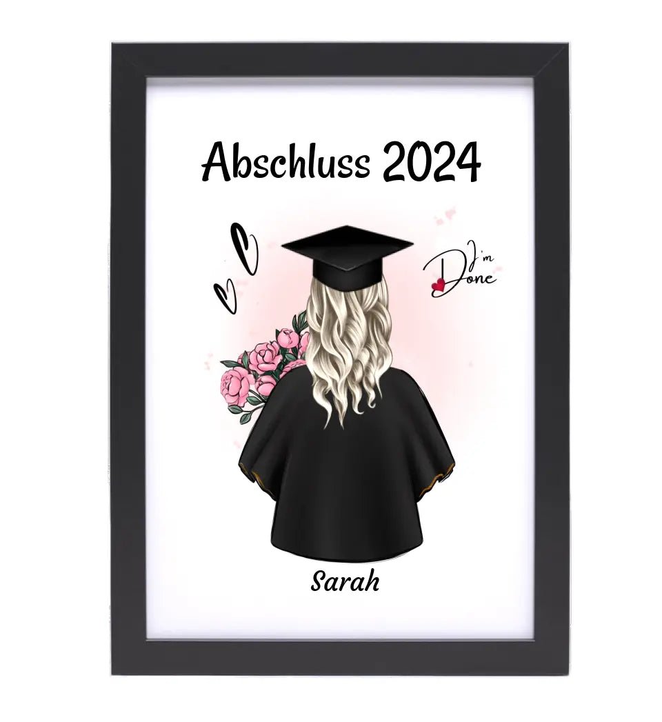 Tochter Abschluss Poster Abitur, Bachelor & Ausbildung Geschenk gestalten - Cantty