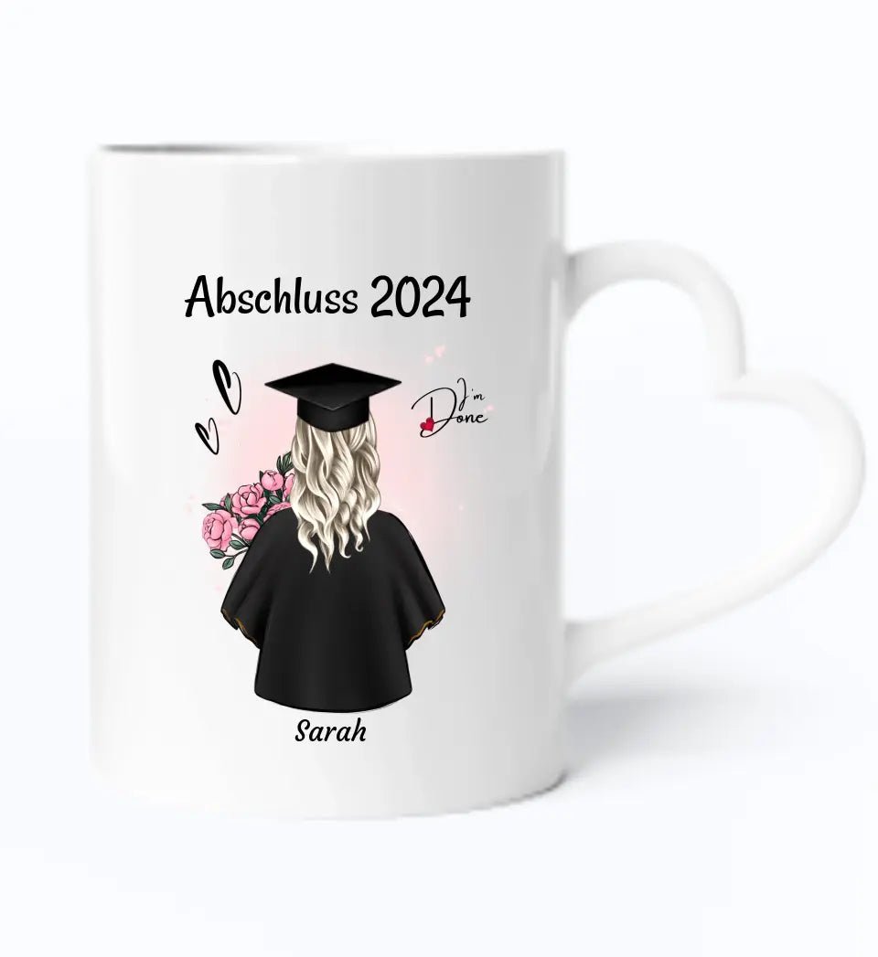 Tochter Abschluss Tasse Geschenk zum Abitur, Bachelor oder Ausbildung personalisiert - Cantty