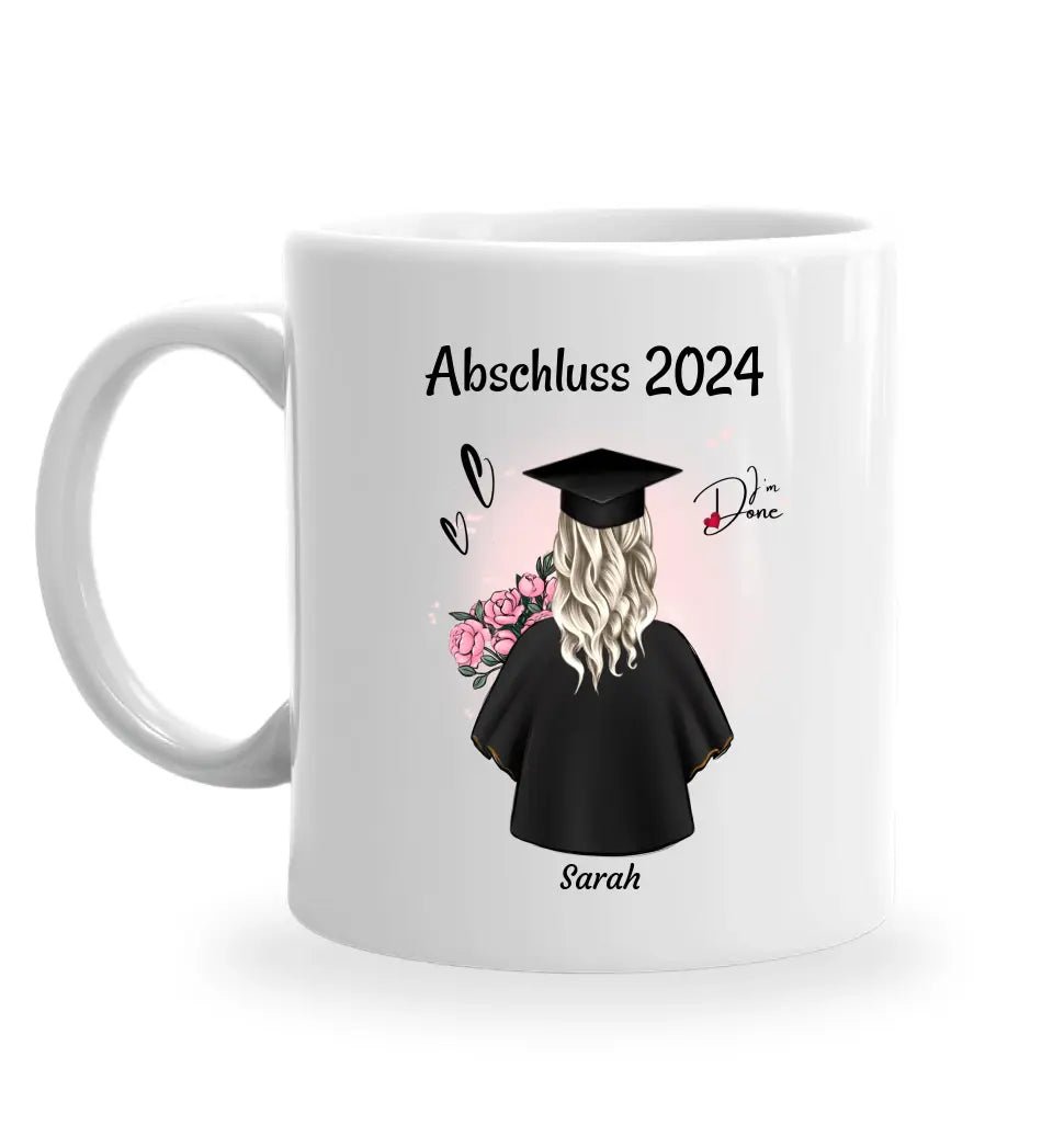 Tochter Abschluss Tasse Geschenk zum Abitur, Bachelor oder Ausbildung personalisiert - Cantty