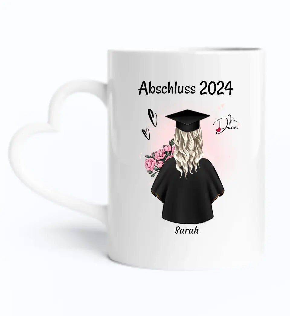 Tochter Abschluss Tasse Geschenk zum Abitur, Bachelor oder Ausbildung personalisiert - Cantty