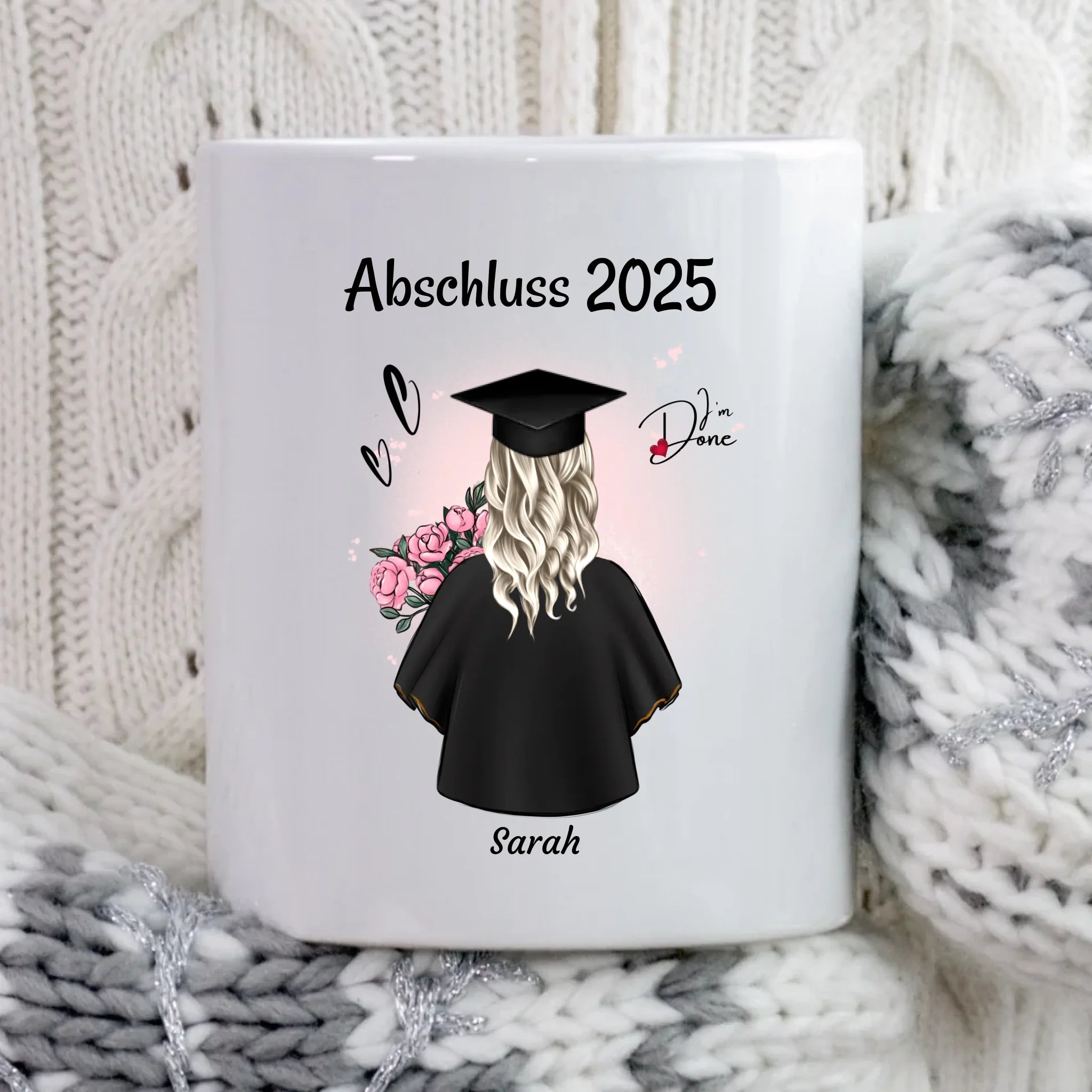 Tochter Abschluss Tasse Geschenk zum Abitur, Bachelor oder Ausbildung personalisiert - Cantty