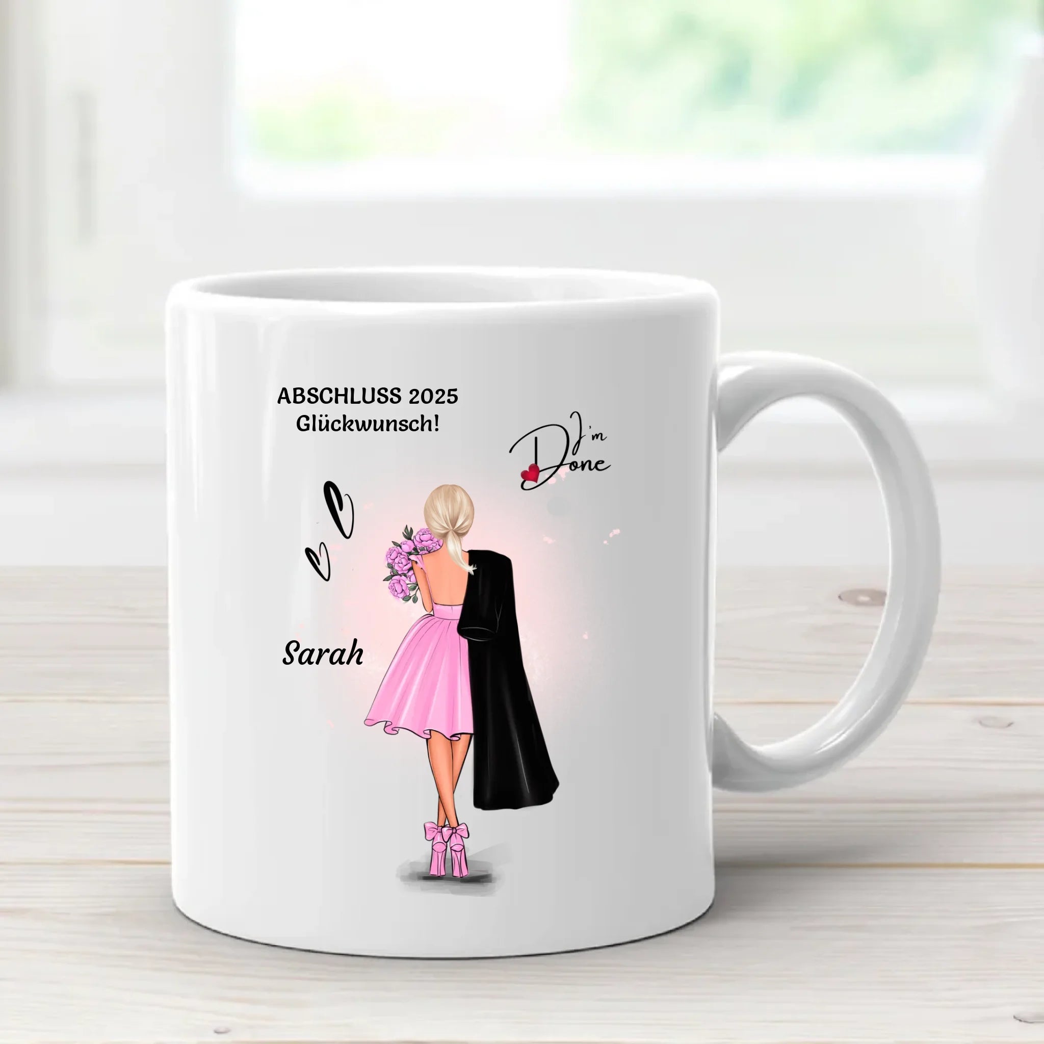 Tochter Schulabschluss Tasse Geschenk personalisiert - Cantty