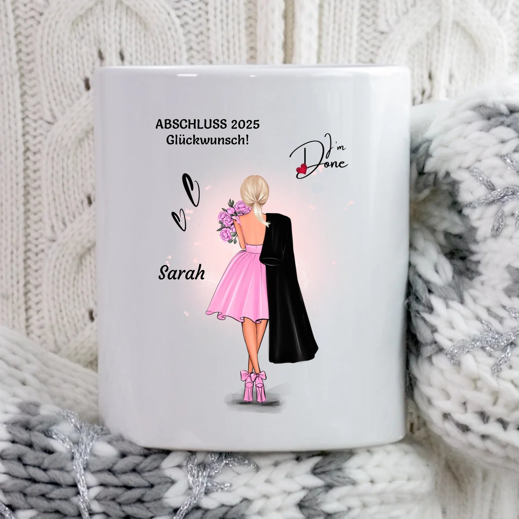 Tochter Schulabschluss Tasse Geschenk personalisiert - Cantty