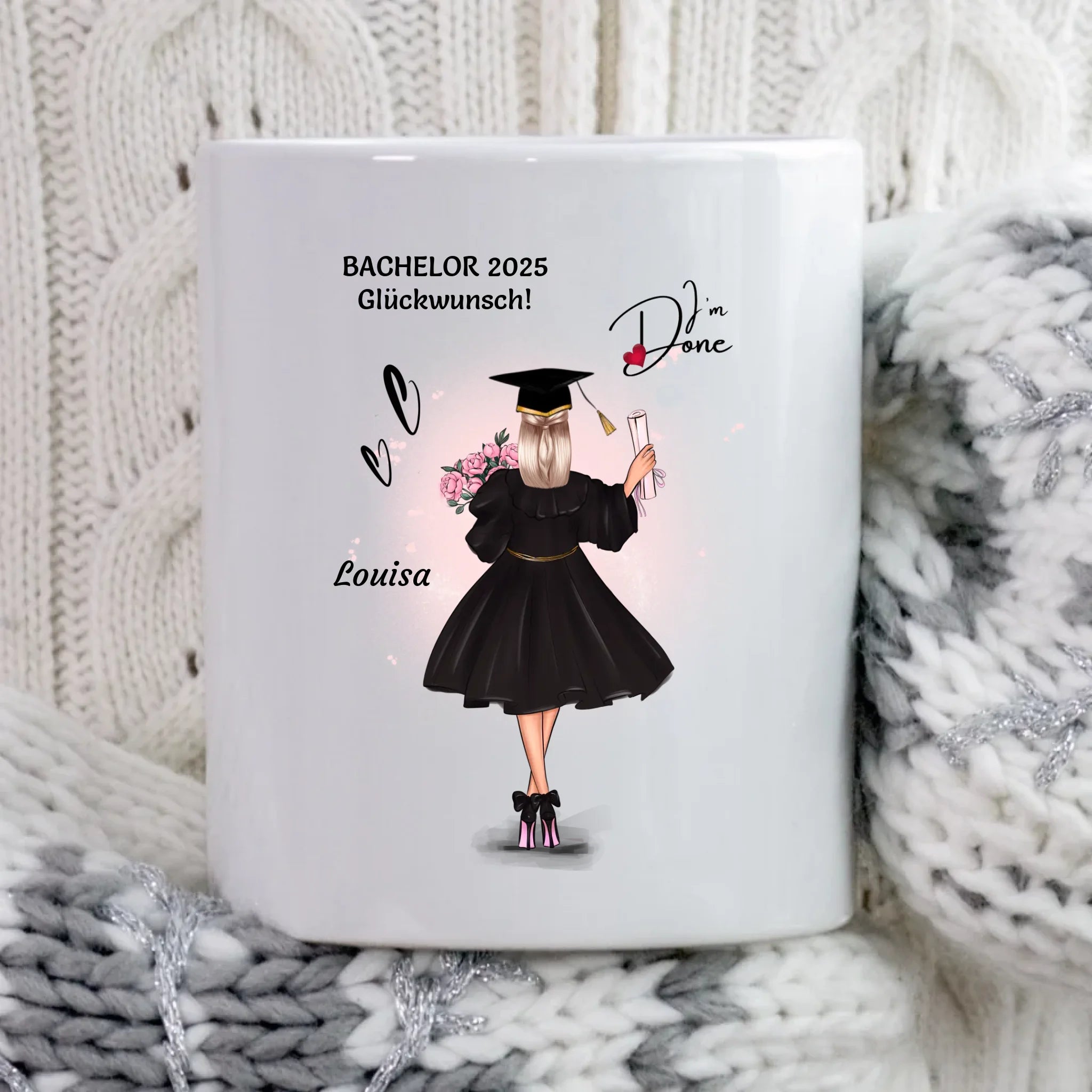 Tochter Tasse Bachelor Abschlussgeschenk selber gestalten - Cantty