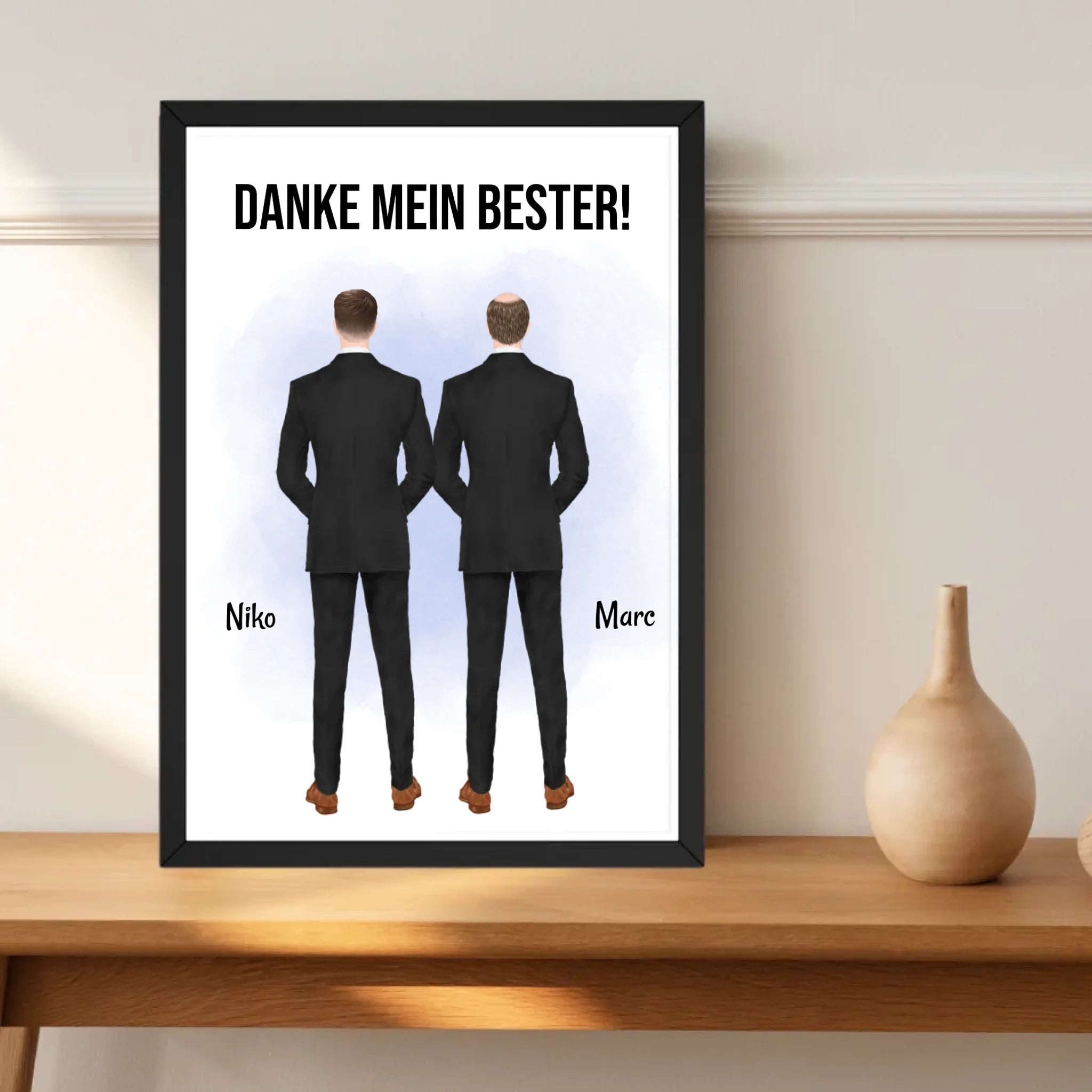 Trauzeuge Mann Danke Geschenk Bild personalisierbar - Cantty