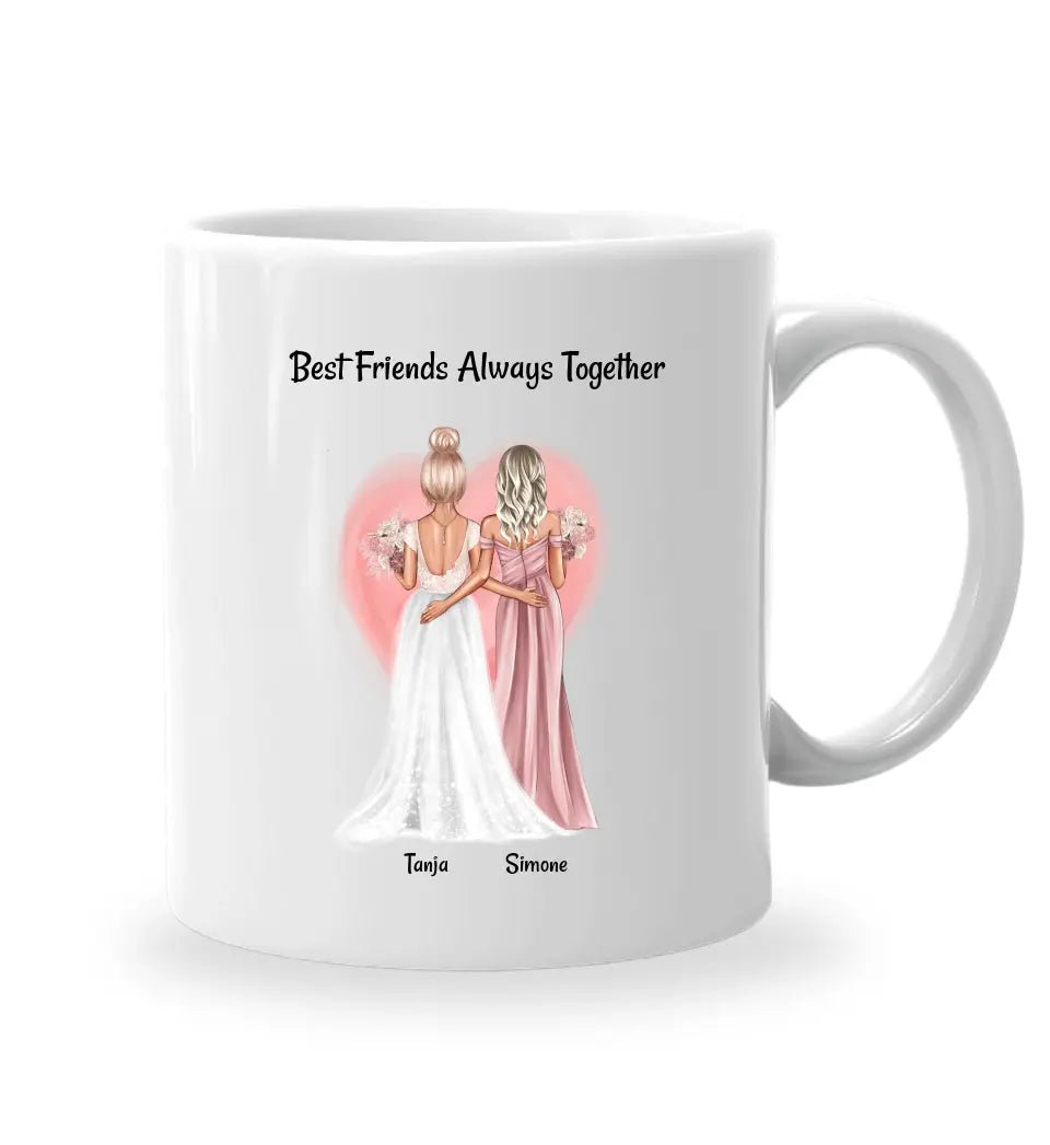 Trauzeugin Geschenk Tasse an Braut personalisiert - Cantty