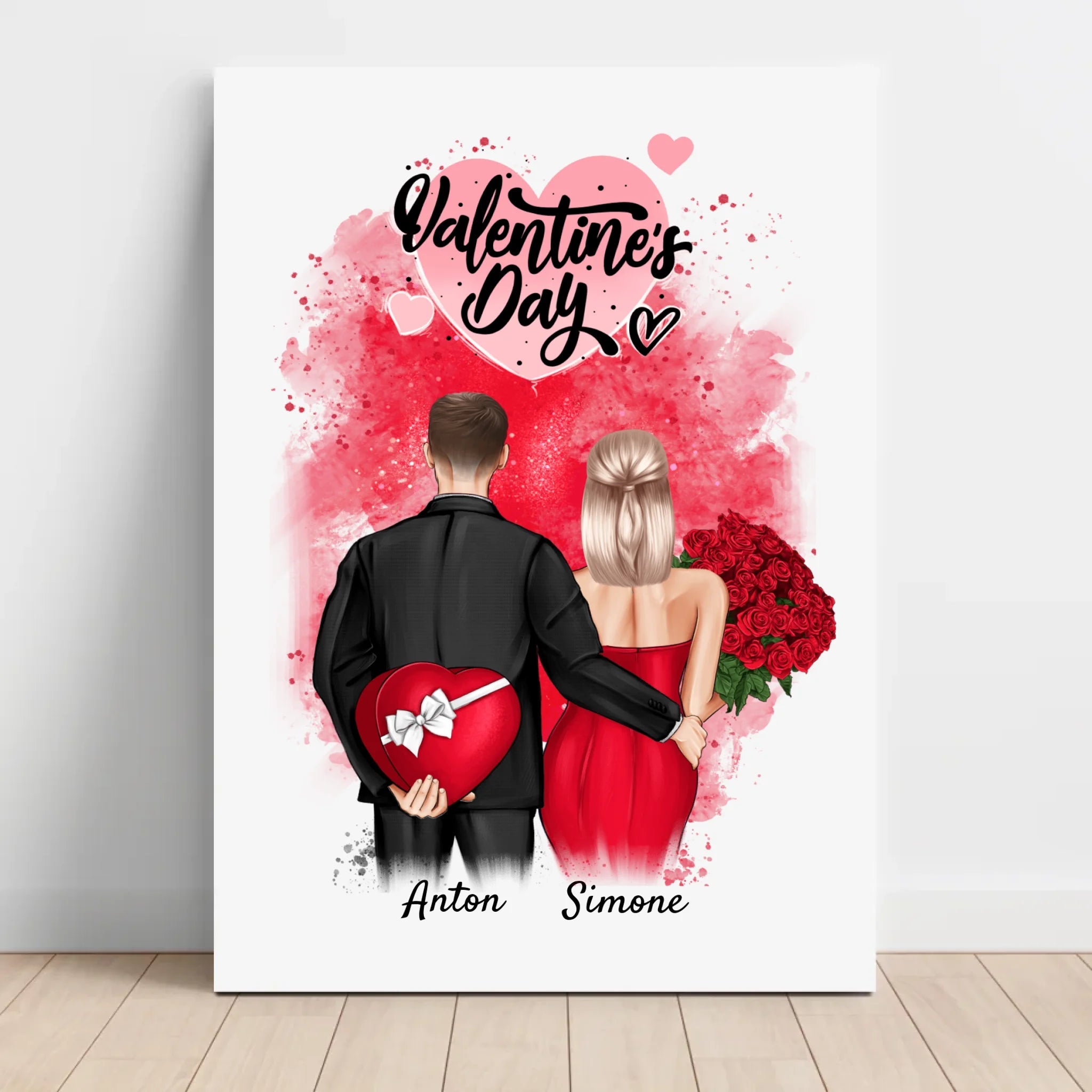 Valentinstag Geschenk Leinwandbild für die Freundin - Cantty